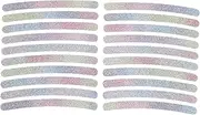 X AUTOHAUX 20 Pcs Wheel Rim Sticker Arc-Shape Car Wheel Rim Tapes Decoration Stickers for 14"-22" Rim Assorted Color PET