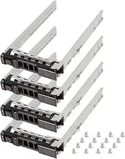 Hard Drive Bracket 2.5" SSD Mount G176J HDD Caddy SAS SATA Hard Drive Tray Caddy Compatible with Dell PowerEdge R610 R620 R710 T710 R720 R815 R820, 4 Pack