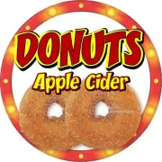 Donuts Apple Cider DECAL Snacks Concession Food Truck Sticker c2