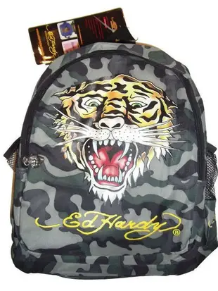 Ed Hardy 後背包 現貨 經典 迷彩 三層 特大 老虎頭 圖騰 全新真品