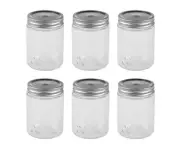 6 Pcs Canning Jars - 300Ml Mason Jar Empty Glass Spice Bottles Storage