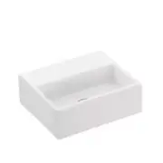 WS Bath Collections Bathroom Sinks 11.70"x6.50" Wall Mount Vessel Ceramic White