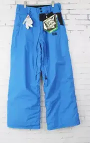 New Volcom Boys Youth Disturbance Insulated Snowboard Pants Medium Cyan