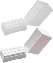 MOTHNUR 2pcs Grinding Head Storage Box Nail Storage Organizer Manicure Supply Nail Drill Holder Nail Drill Bits Storage Holder Manicure Drill Case Nail Grinding Head Cases Drill Bit Holder