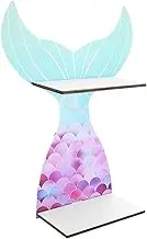 Zerodeko Nautical Wall Decor Mermaid Floating Shelves in Wood Space-Saving Storage for Bedroom Living Room