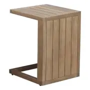 Pemberly Row 20x15" Modern Acacia Wood Side Table in Natural Finish