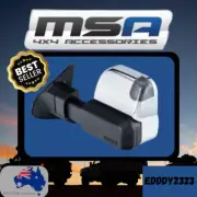 MSA 4x4 TOWING MIRRORS TO SUIT TOYOTA LANDCRUSIER LC200 (CHROME) 2007-CURRENT
