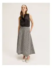 [REVIEW] Courtside Check Skirt in Black