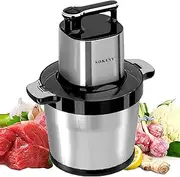 SOKANY 1500W Electric Chopper with 8L Stainless Steel Bowl, Multi-Purpose Chopper with 3 Speeds Chopper, 6-Blade Meat Grinder for Meat, Onion, Fruit, Vegetables