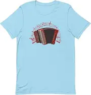 Teegarb Letter Blanket Cool Air Accordean Musical Instrument T-Shirt Retro Air Accordeon Player