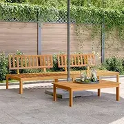 Garden Pallet Middle Sofas 2 pcs Solid Wood Acacia,MidCentury Solid Acacia Wood Modular Sofa Set for Garden, Patio, and Terrace Outdoor Seating, Patio Sofas