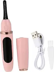 DEARMAMY 1Set Electric Eyelash Curler Portable Heated Curling Device with Fast Heating Non Slip Handle Safe Material for Effortless Eyelash Perming Display