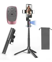 Extendable Auto Face Tracking Tripod w Light 360 Rotating TikTok YouTube Stream