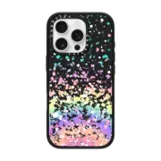 iPhone 16 Pro Impact Case MagSafe Compatible Pastel Rainbow Confetti Explosion Transparent