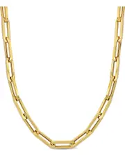 10K Italian Gold Oval Link Chain Necklace