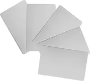 DIKACA 5pcs Stainless Steel Blank Name Plates for Custom Engraving Versatile Metal Tags for Business Cards Employee Identification Labels Signs for DIY Design and