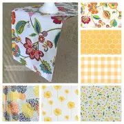 Spring Table Runner Yellow Floral Table Linens Home Decor Table Centerpiece