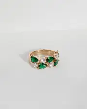 Emerald Diamante Stone Ring