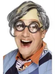 Comb It Over Novelty Mens Comb Over Gray Bald Wig