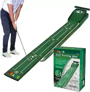 Golf Putting Mat, Golf Putting Green Indoor Set, 8 Feet Putting Mat with Auto Ba