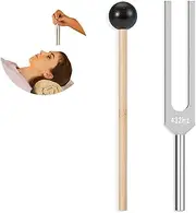 Tuning Fork 432hz with Reflex Hammer for Healing Chakra Set,Healing/Sound Therapy/DNA Repair, Aluminum Alloy Sensory Tuning Fork Activator for Healing, Therapy Non Magnetic