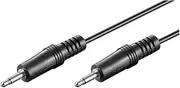 Goobay 50460 Audio Connection Cable/Trigger Cable/Mono AUX Cable with Two 3.5 mm Jack Plugs for Connection of Audio Devices / 2-Pin / 1.5 m