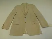 Ralph Lauren Blazer Mens Size 40R Beige Stripe Weave 2 Button Blazer New $175
