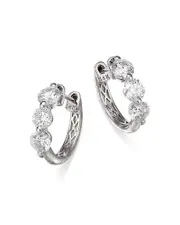 Bloomingdale's Fine Collection Diamond Hoop Earrings in 14K White Gold, 1.50 ct. t. w.