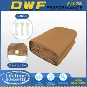 370x610CM Heavy Duty Dark Tan Canvas Tarp Tarpaulin UV Protection Waterproof AU