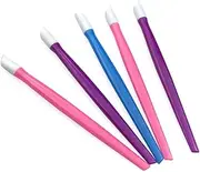 Warm Girl 10pcs Rubber Nail Cuticle Pusher Tipped Plastic Handle Nail Art Tool Nail Acrylic Cuticle Pusher Cleaner(Random Color)