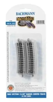 Bachmann E-Z Track Curved Nickel Silver Rail, 12.5" Radius, N Scale