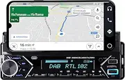 Trevi SCD 5753 DAB Wireless Car Radio with DAB, DAB+ and FM Radio Function, 160W, Wireless Connection, USB, Micro SD, AUX-in, Includes DAB Antenna, Front Plate for Smartphone Holder