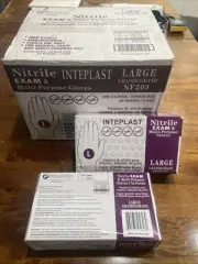 Inteplast Group Nitrile Exam & Multi-Purpose Gloves Large NF203 1,000 Count 10x