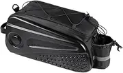 Rear Bike Rack Bag,8.6L Waterproof Back Frame Bag Reflective - Storage Pannier for Mobile Phones Clothing Water Cups Keys Tools Cards, Cycling Supplies