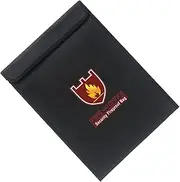 STOBOK Fireproof Bag A4 File Pouch Waterproof Portfolio Pouch for Office School Fireproof File Holder Security Document Bag