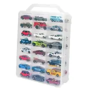 Double Sided Storage Case for 48 Toy Cars, Matchbox Cars, Portable