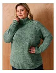 [Regatta] Roll Neck Jumper With Hi/lo Hem In Dusty Green