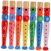7 Pieces Small Wooden Recorders Wooden Flute Musical Instrument, Colorful