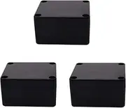 3 Pack Plastic Project Box, IP65 Waterproof Junction Box, ABS Electronic Power Enclosure, Black Project Case 2.48 x 2.28 x 1.38 inch (63 * 58 * 35mm)