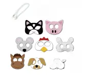 Baby Kids Birthday Theme Party Atmosphere Decoration Role Playing Game Props Farm Animal Masks