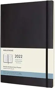 Moleskine 2022 Monthly Soft Cover Diary, Extra Large, Black XL