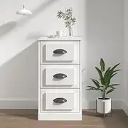 Sideboard White, Engineered Wood Cabinet for Hallway Storage and Display, Buffet Furniture Solution 36x35.5x67.5 cm