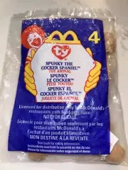 1999 McDonald’s Ty Beanie Baby #4 SPUNKY the COCKER SPANIEL - New in Bag