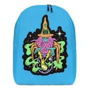 Neon Wizard Backpack Skateboarding Dungeons Dragons Video Games