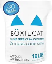 Boxiecat Premium Clumping Clay Cat Litter, 16-pounds