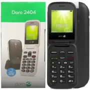 BNIB Doro 2404 Dual SIM 2GB ROM + 16MB RAM Black Factory Unlocked 2G OEM