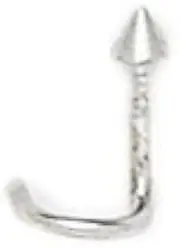 [JewelryWeb] 14ct White Gold Cone Shaped Body Piercing Jewelry Nose Screw