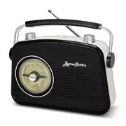 Black AM FM Radio - Small Portable Radios Vintage/Retro with Headphone Jack, ...