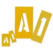 Chartpak CHA01575 Painting Stencil Numbers-Letters- 6in.- Yellow