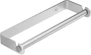 PEDORUBY Under Cabinet Paper Towel Holder, Adhesive or Drill Mount Paper Towel Holder, Wall Mount Paper Towel Holders for Kitchen or Bathroom. (Silver)
